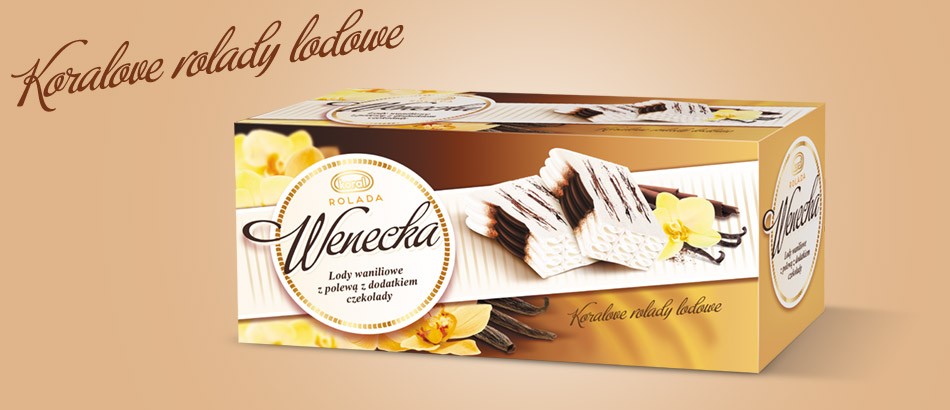 Venezia - vanilla ice-cream infused with chocolate and topped with a chocolate glaze