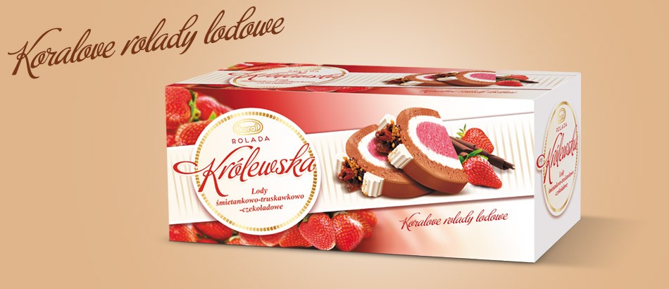 Royal strawberry, chocolate & vanilla ice-cream