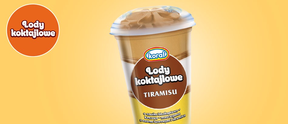 sponge finger, coffee & mascarpone flavored ice cream with coffee and tiramisu sauce